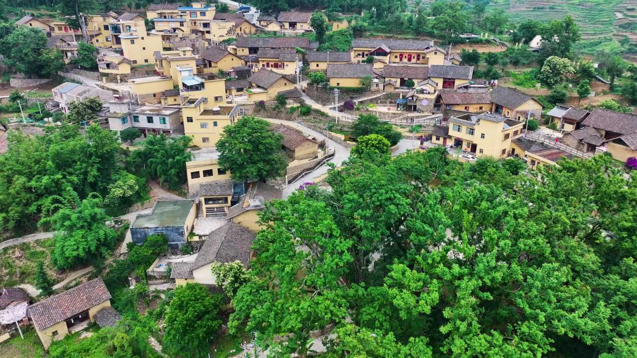 4k乡村旅游  农村瓦房  古村生活