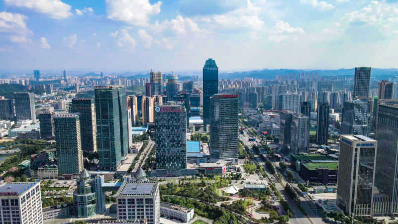 贵州贵阳城市建设航拍摄影图