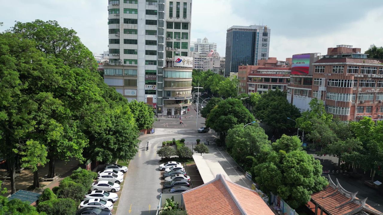 航拍福建漳州古城