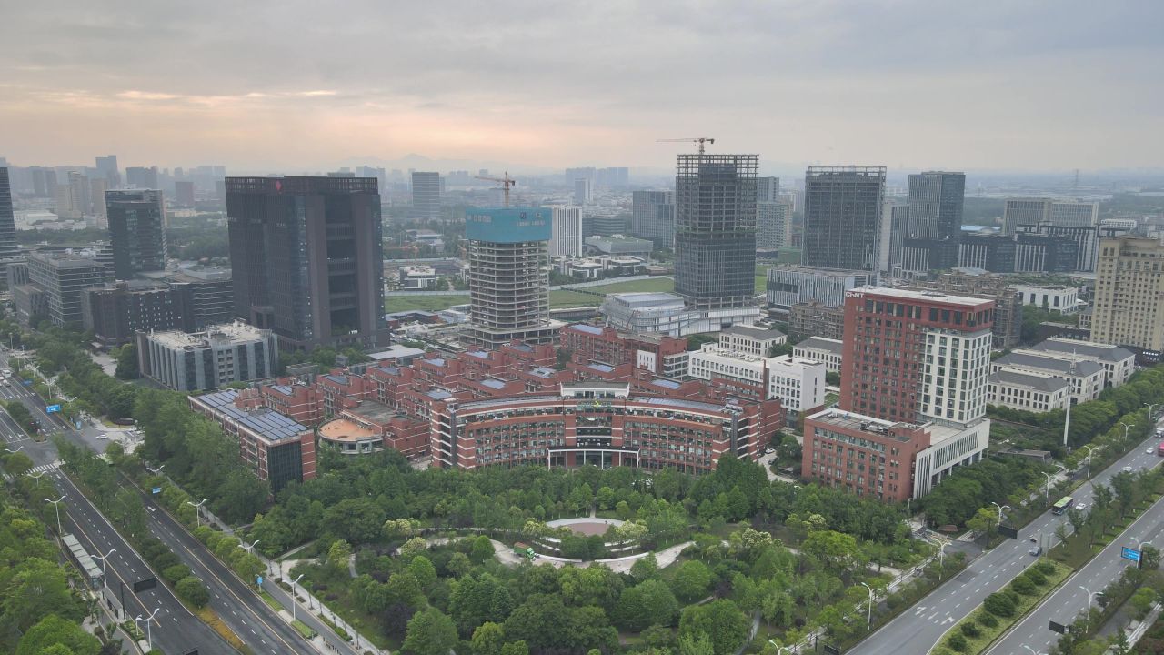 航拍-钱塘区-下沙-夜景-晴天 8