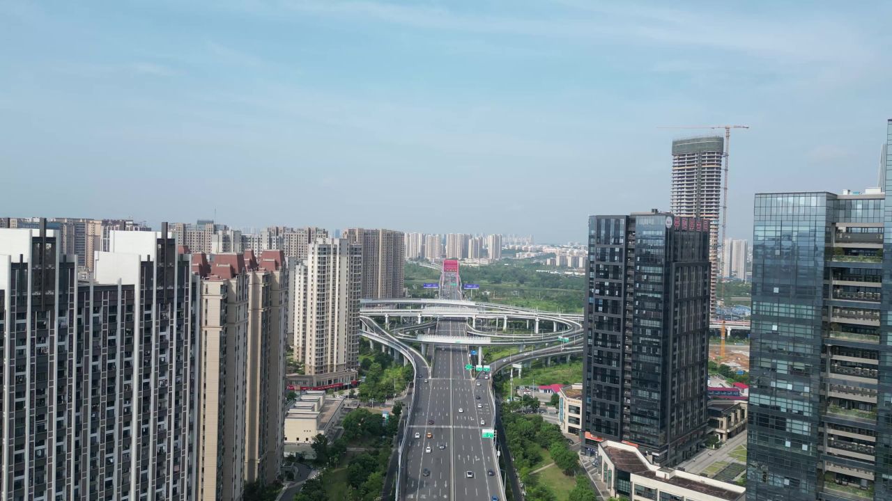 航拍江西赣州城市建设赣州风光