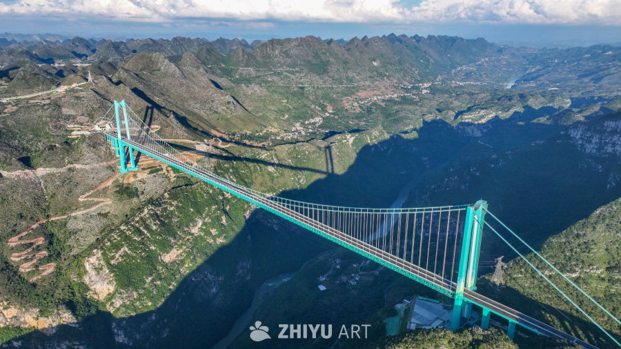 航拍贵州花江峡谷大桥 4