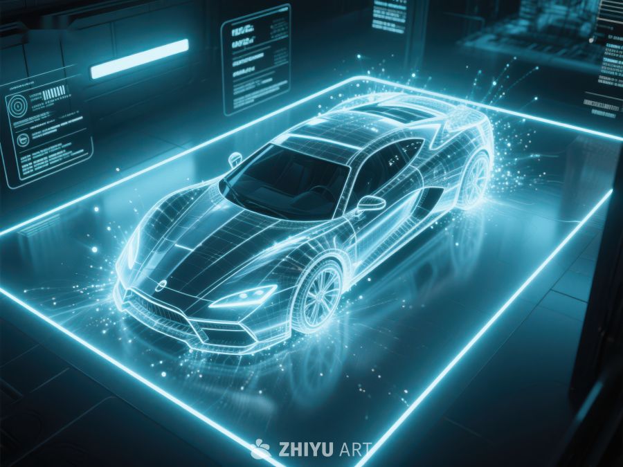 未来汽车的虚拟展示 407