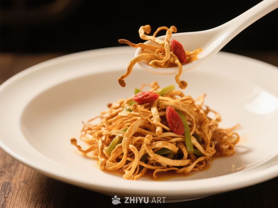 精致炒面，勺子轻挑美味瞬间 456