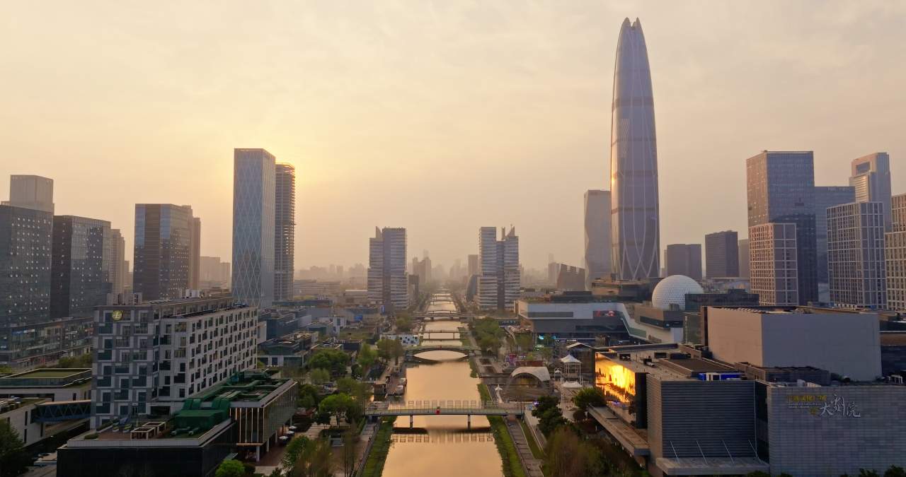 宁波城市建筑风光航拍 6