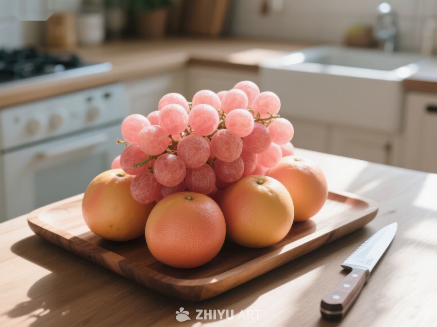 厨房台面上的水果拼盘 117