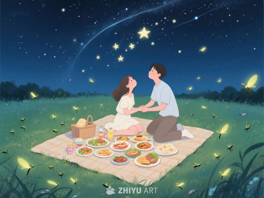 星空下的浪漫野餐 865