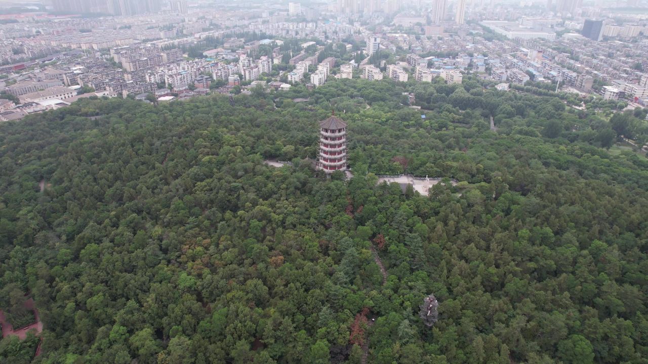 安徽蚌埠城市风光航拍 