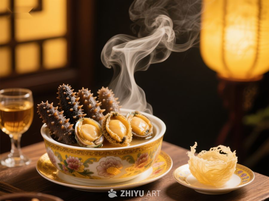 热气腾腾的海鲜煲与精美摆盘 498