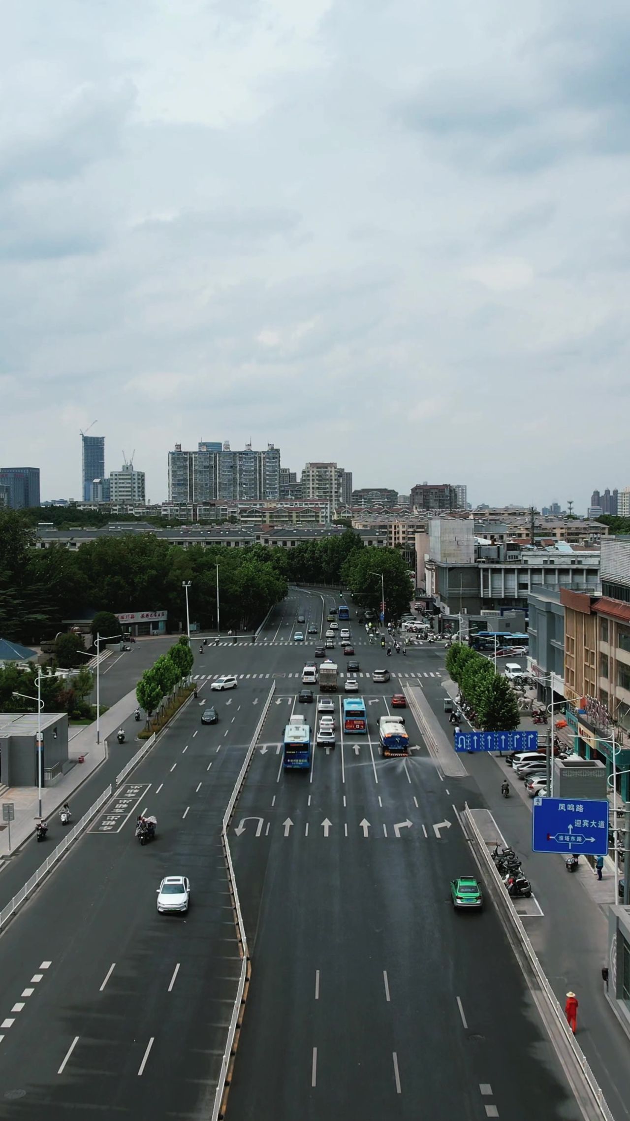 江苏徐州城市风光竖屏航拍 