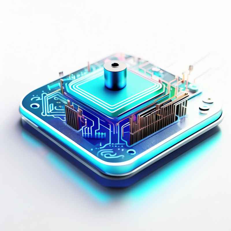 蓝色科技电子元件电路光效 6