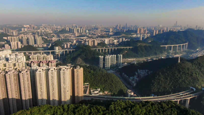 贵州贵阳城市建设航拍摄影图