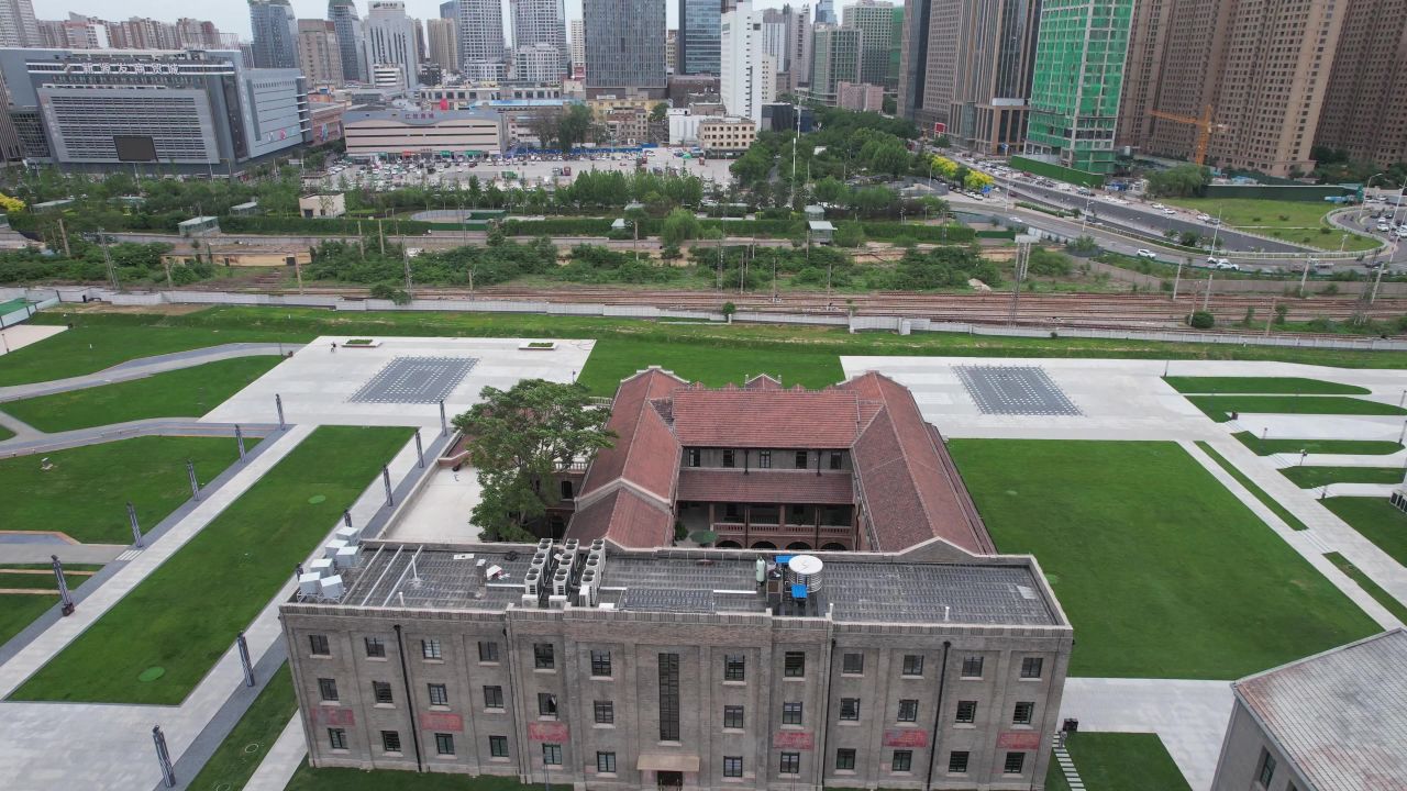  河北石家庄解放广场航拍
