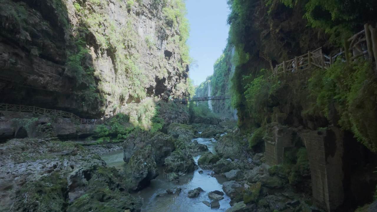 4k马岭河峡谷地质奇观   大自然生态