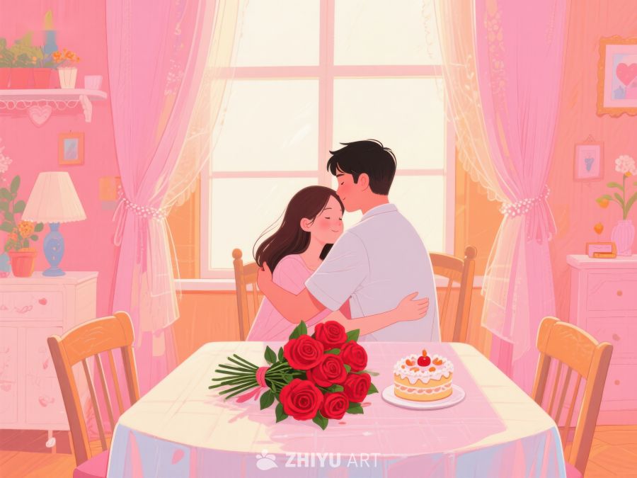 温馨室内情侣相拥 819