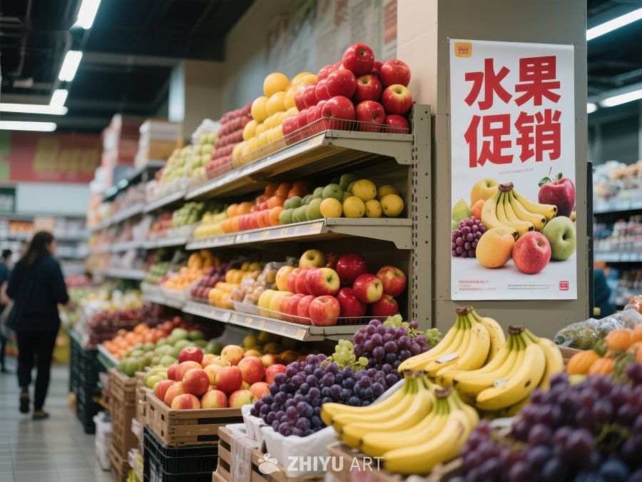 超市水果促销区展示 102