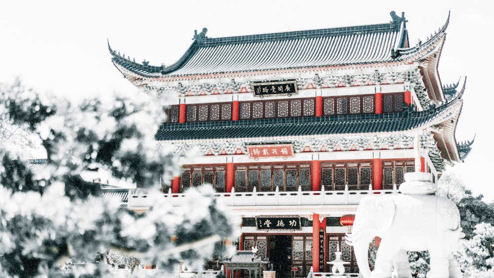 冬季水仙古寺