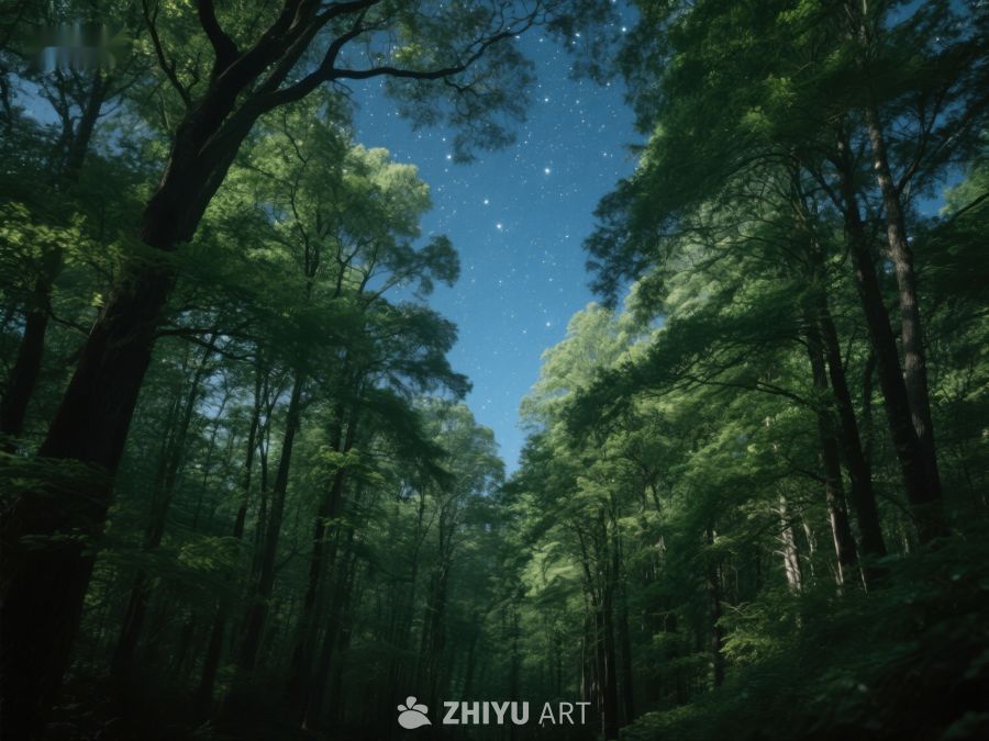 星空下的森林夜景 207