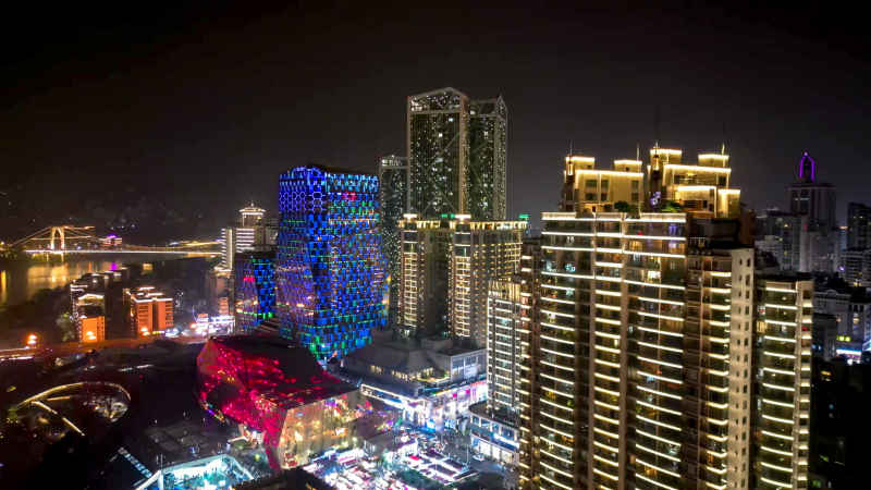 广西柳州城市风光航拍摄影图