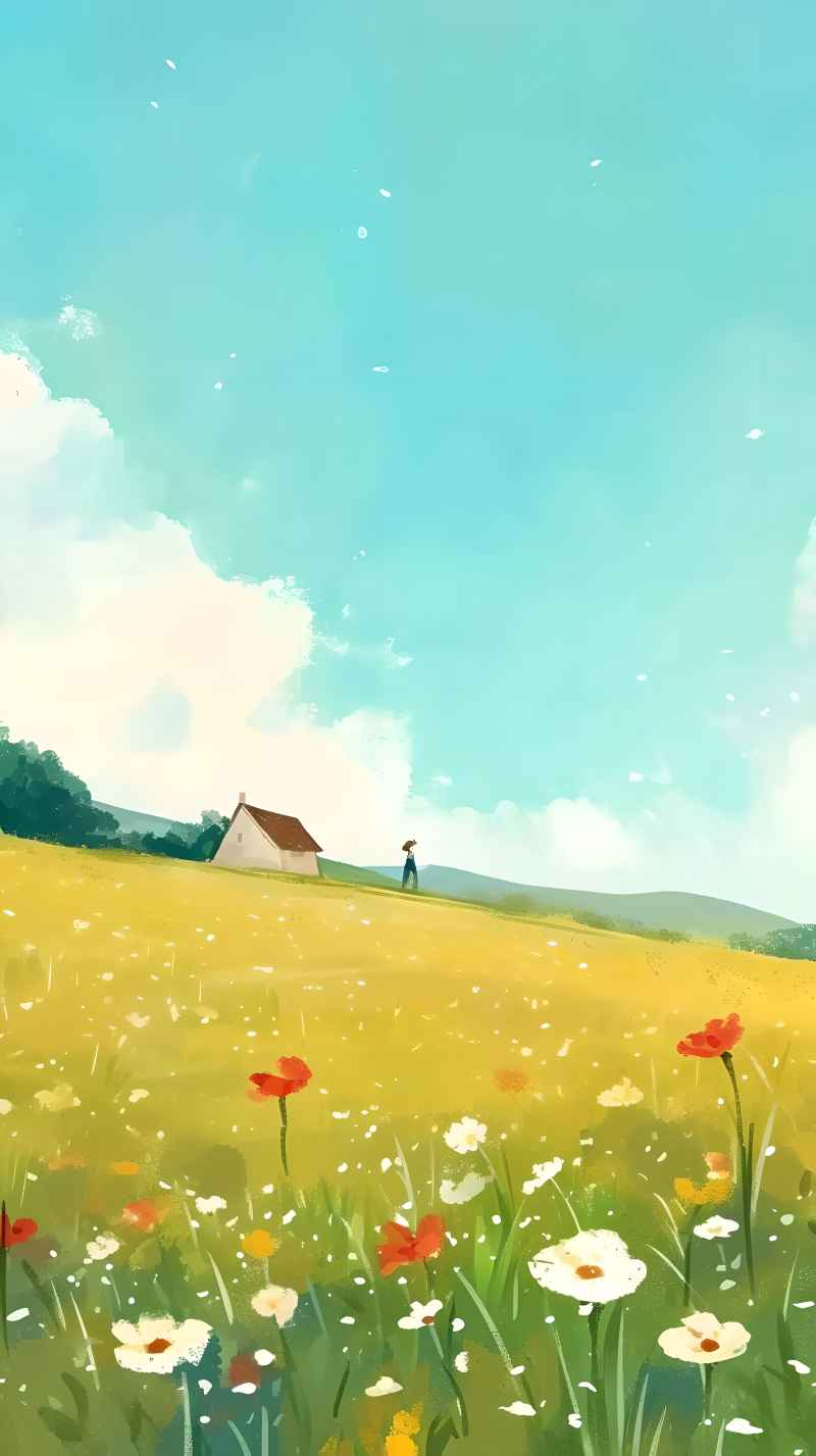 阳光的印象派丰富多彩水彩画 6