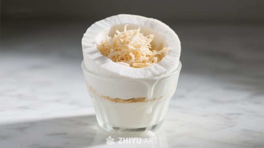 椰丝奶油甜点杯