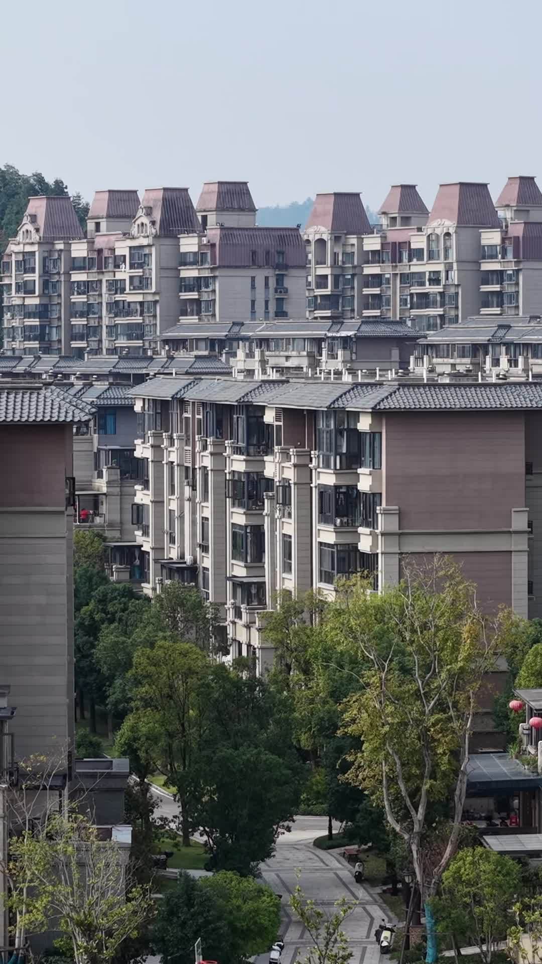 现代住宅区全景