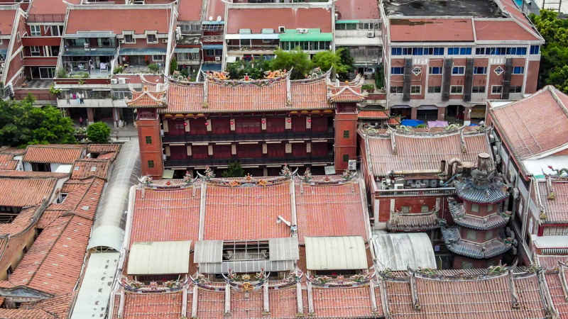 福建泉州城市风光航拍图 