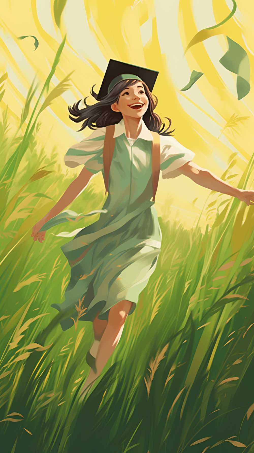 毕业季插画青春我的梦