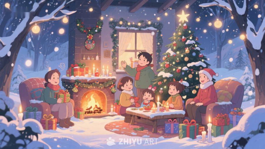 温馨圣诞夜，家人共聚一堂 283