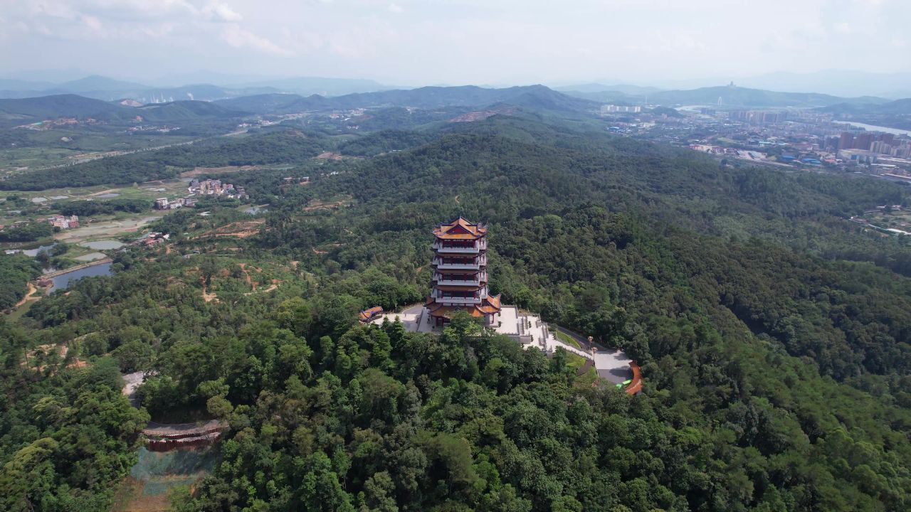 广东韶关城市风光地标建筑航拍 
