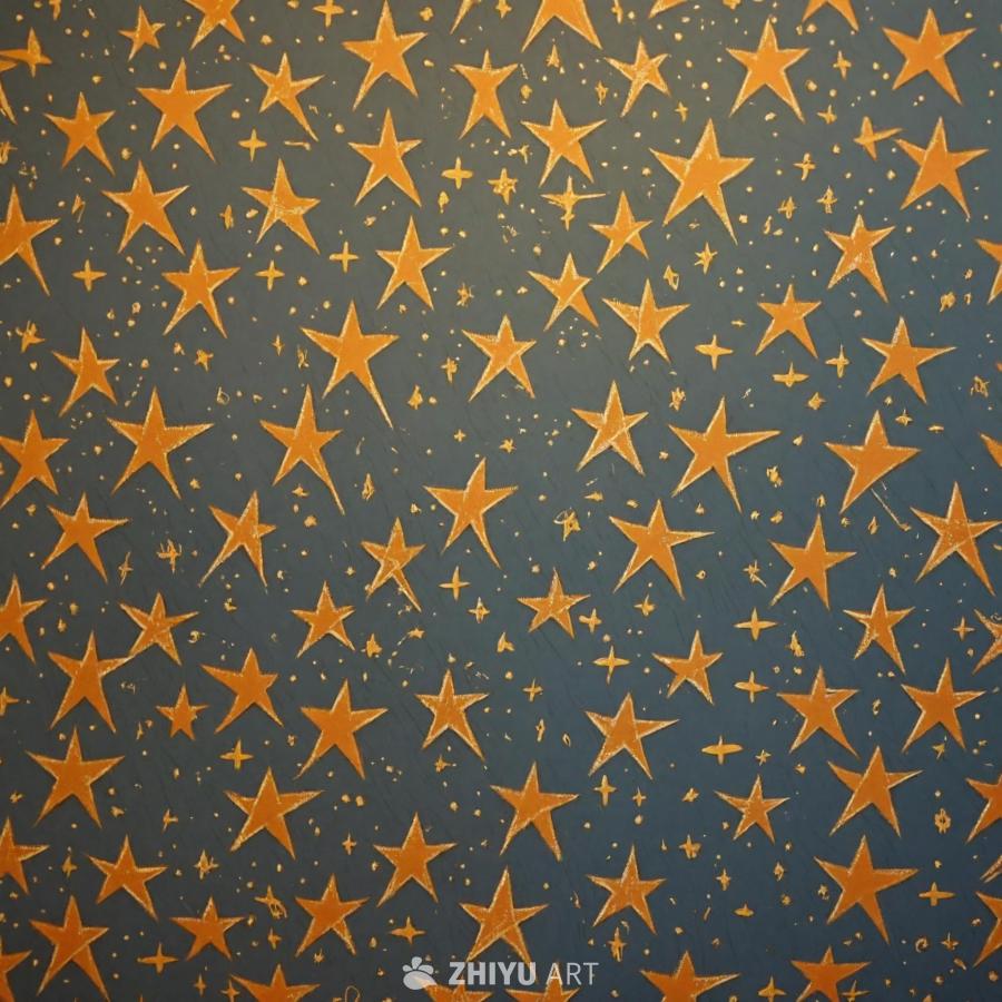 墙纸上布满了复杂且相互连接的星星图案。星星以视觉上