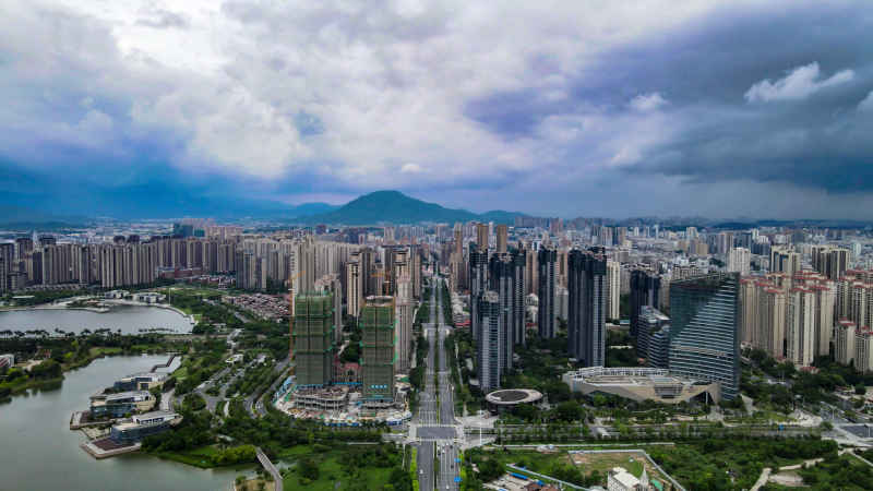 福建泉州城市风光航拍图 