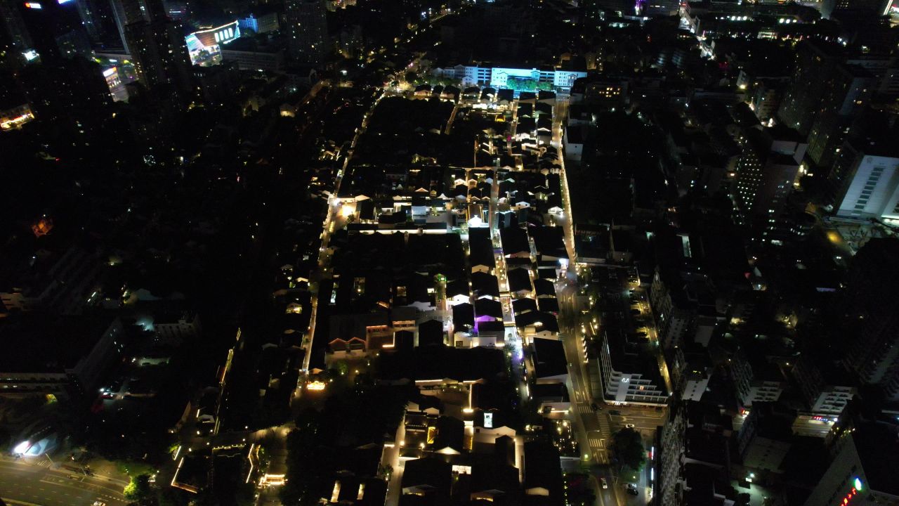 江苏常州城市风光航拍 