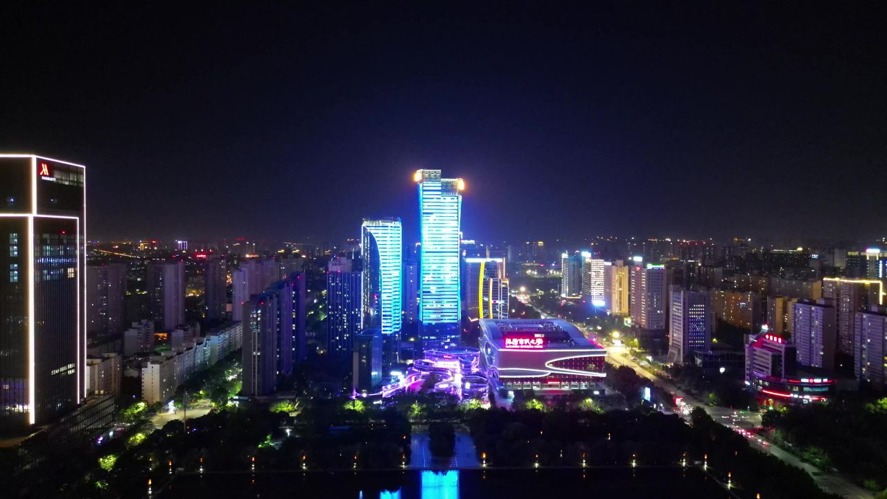 河南洛阳城市风光旅游景区航拍 