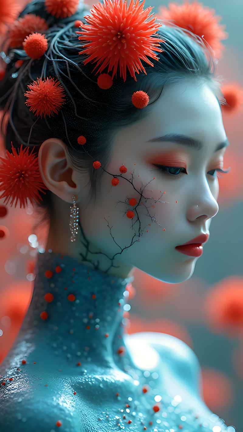 森林系列五颜六色古风艺术美女 15