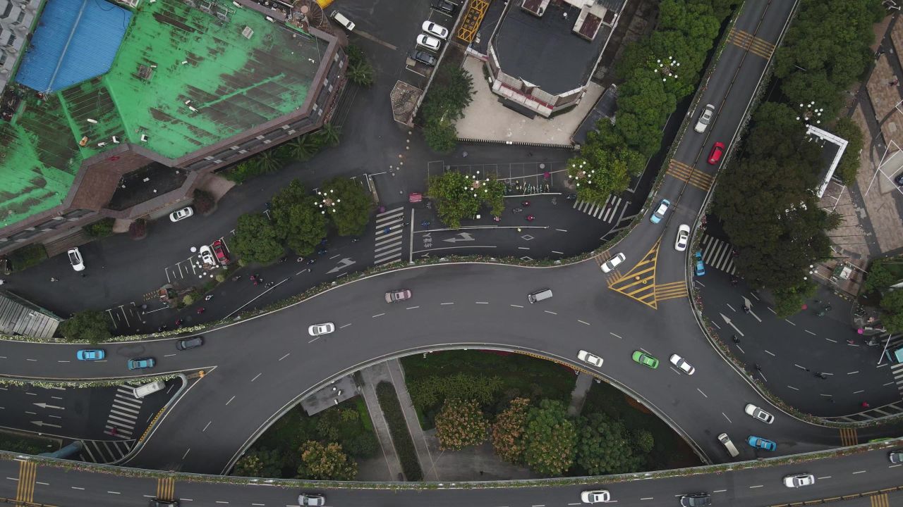  江西南昌街心花园立交桥航拍