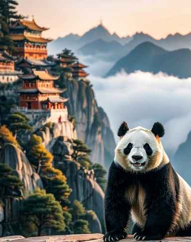 山间熊猫