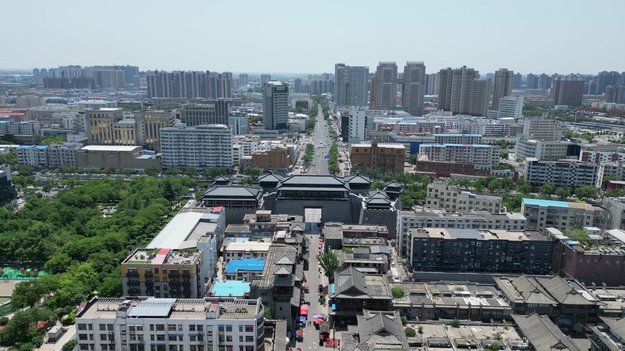 航拍许昌曹魏古城