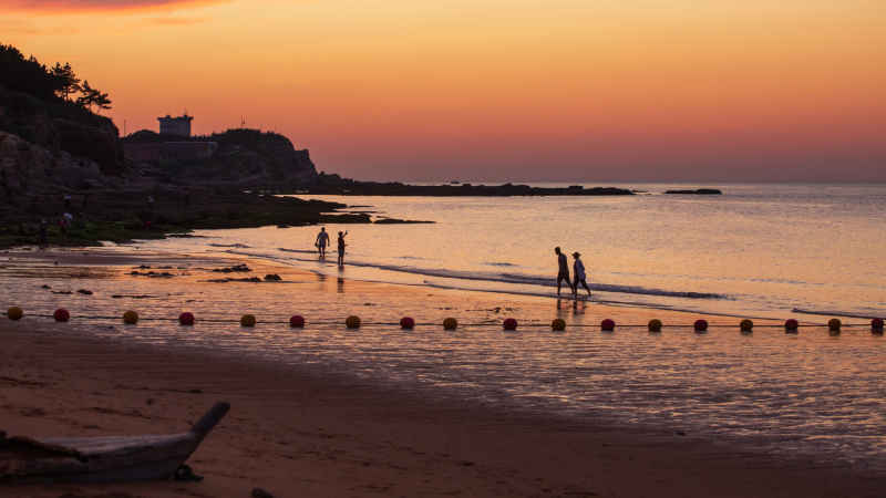 威海海水浴场日落 6