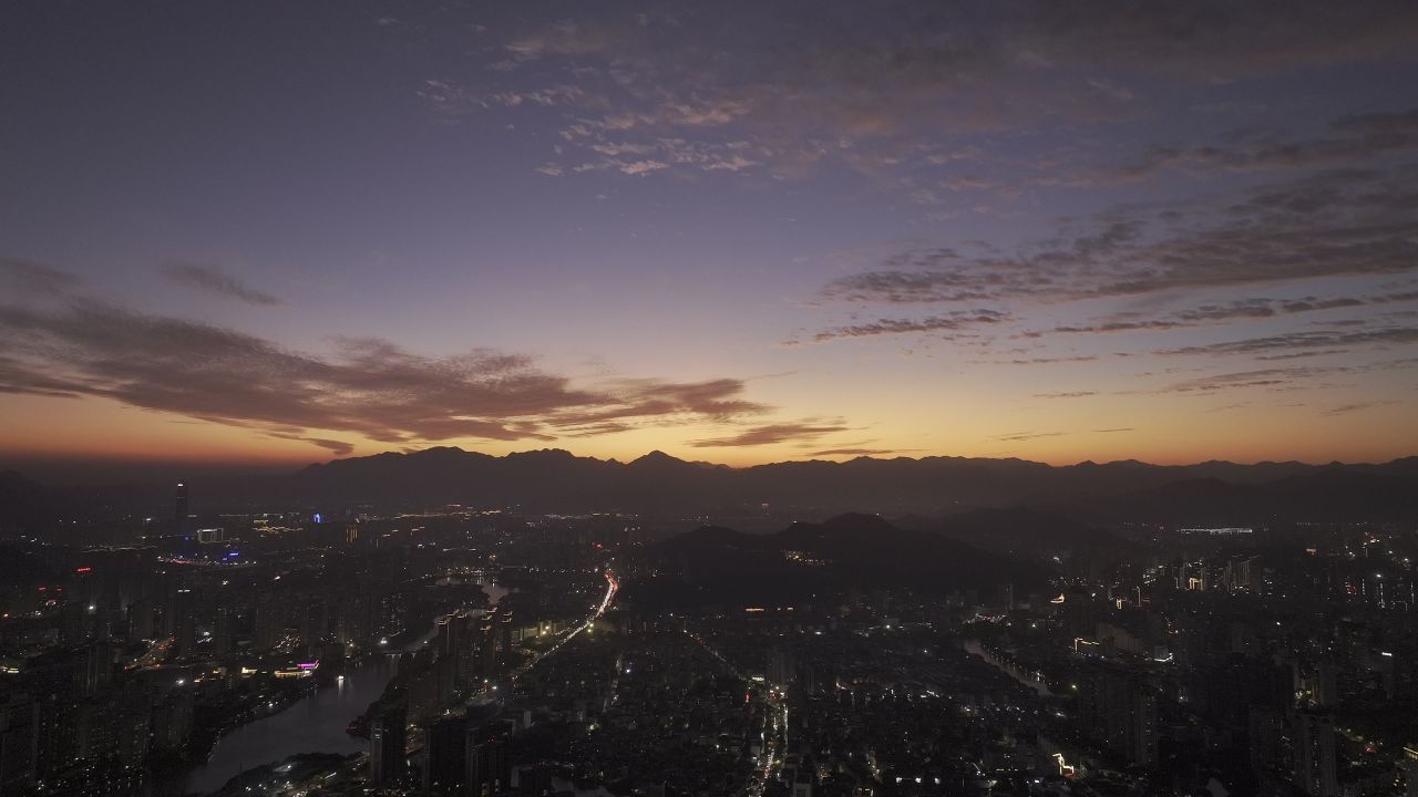 温州城市晚霞和夜景 18