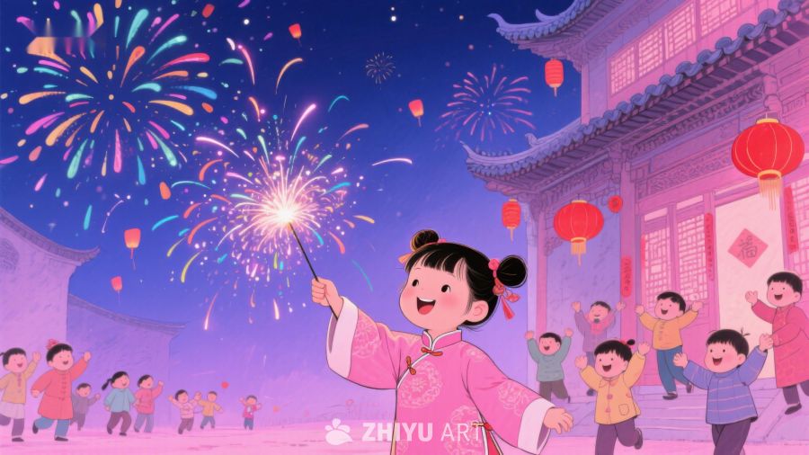 欢庆节日，烟花绽放 411