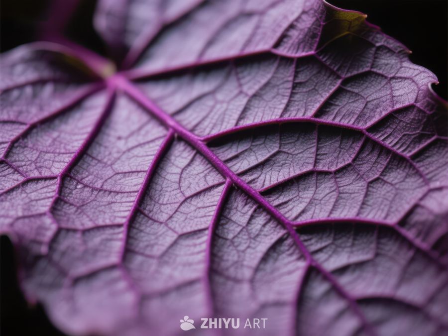 紫色叶子的纹理特写 751