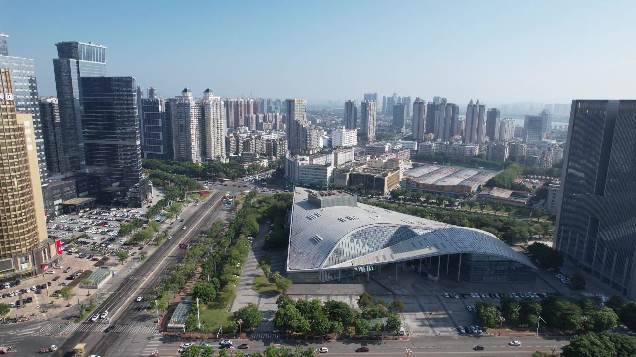 广东惠州城市风光航拍 
