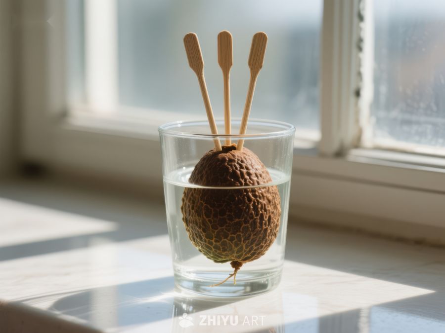 水中柠檬与棉签的静物组合 520