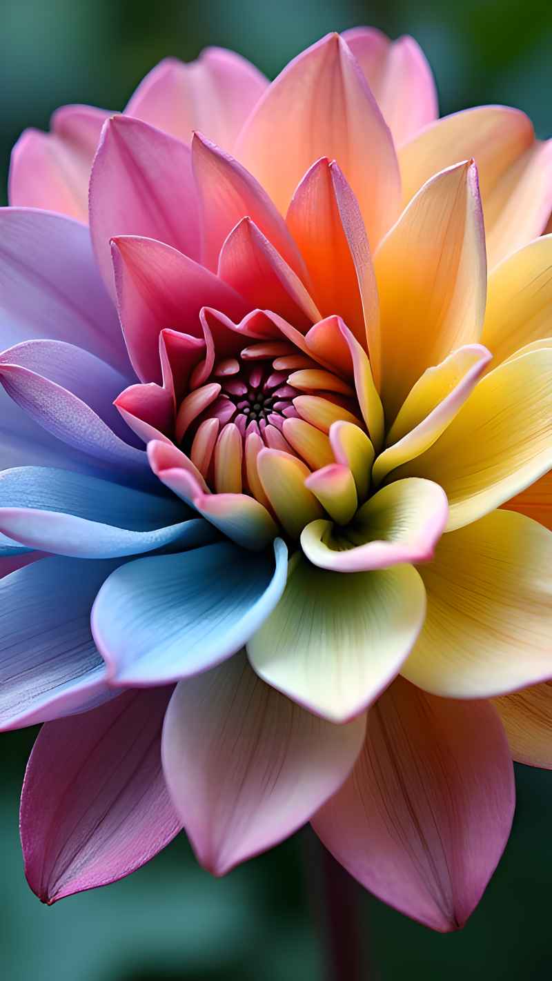 一朵色彩斑斓的花，如同彩虹般绚丽 2