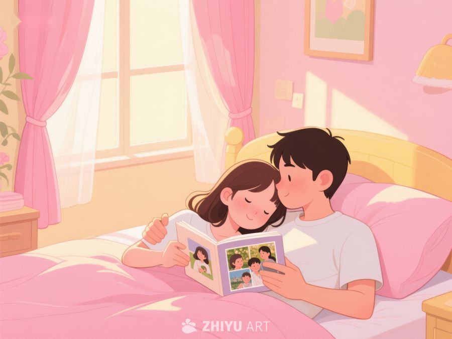温馨时刻：床上共读相册 778