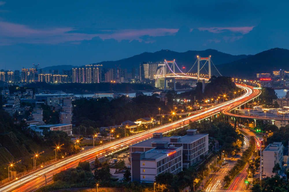 海沧大桥长曝光夜景