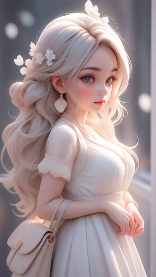可爱粉色女孩
