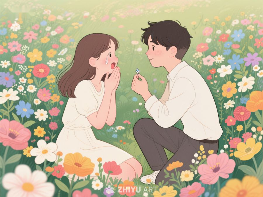 花海中浪漫求婚瞬间 318
