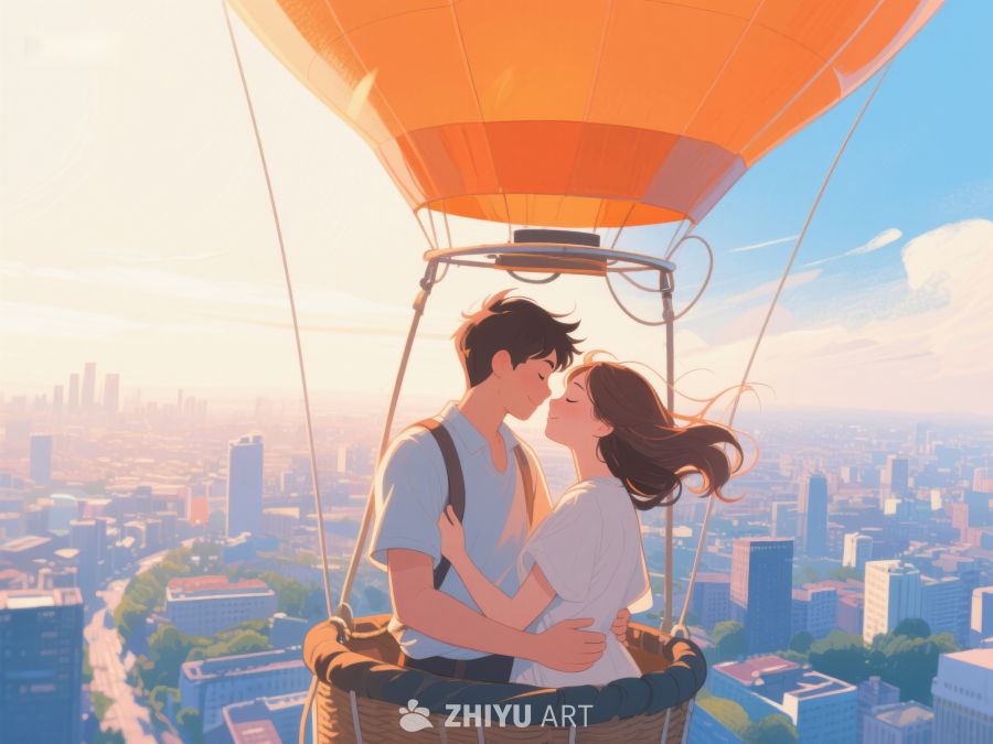 热气球上的浪漫一吻 579